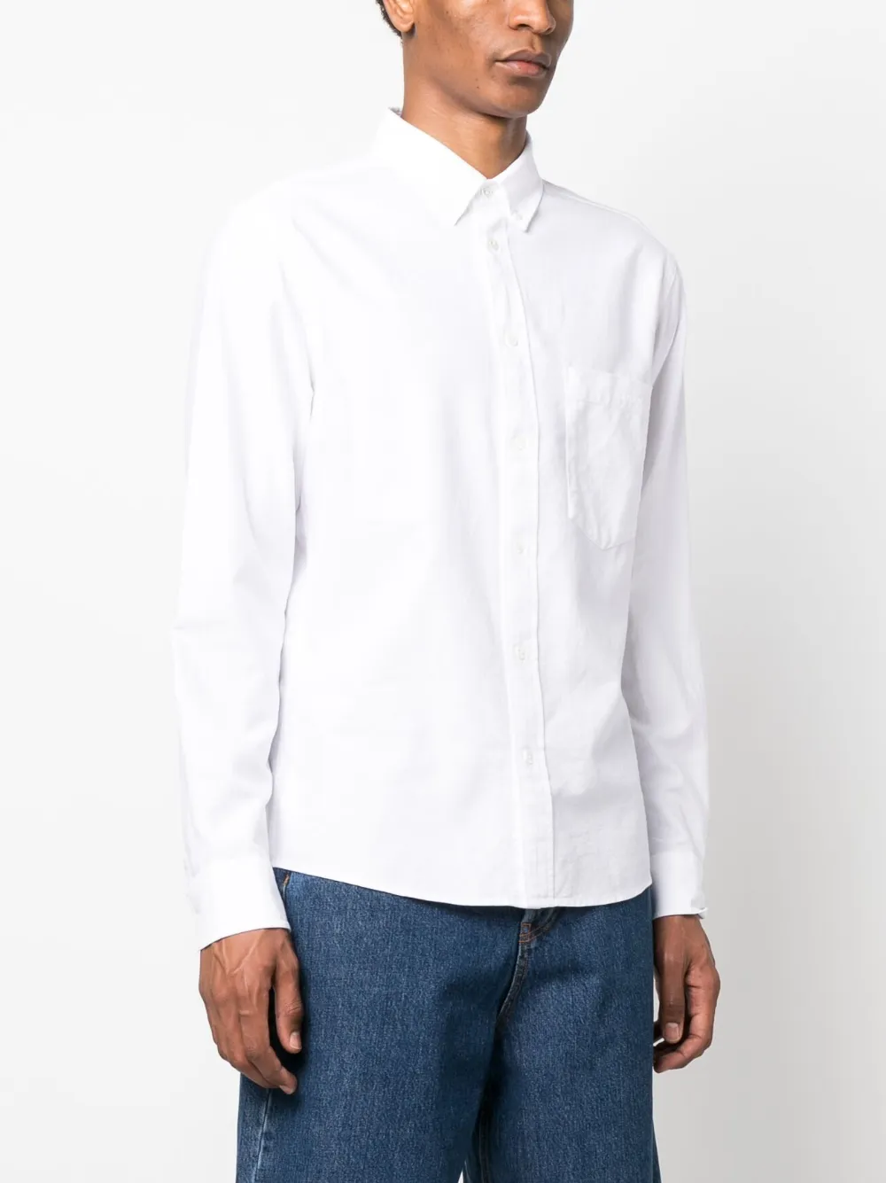  Marant Logo-embroidered Button-down Shirt - White 