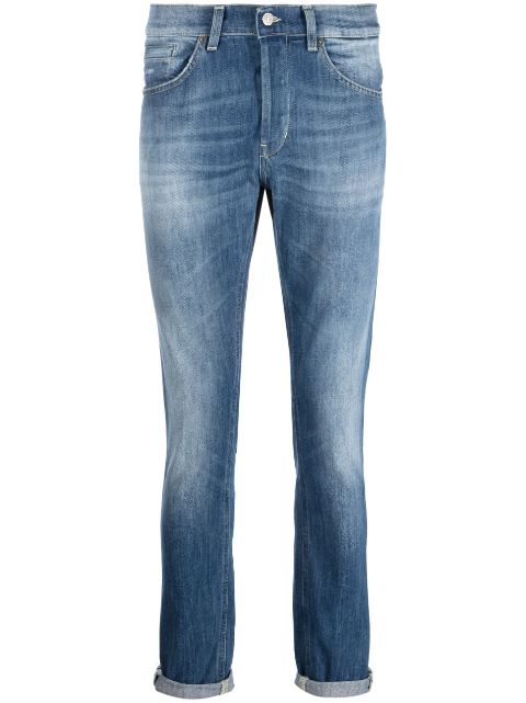 DONDUP bleached-effect cotton jeans