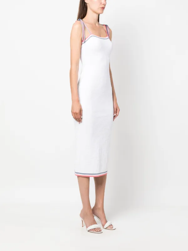 FENDI Monogram Midi Dress | White | FARFETCH CA