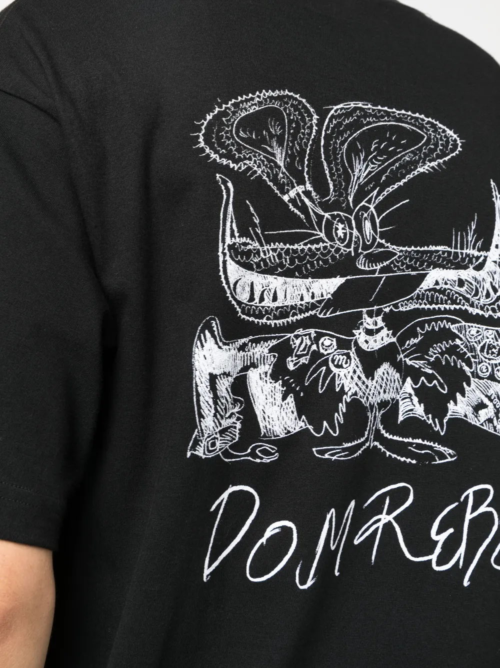 Domrebel Graphic-print Cotton T-shirt In Black