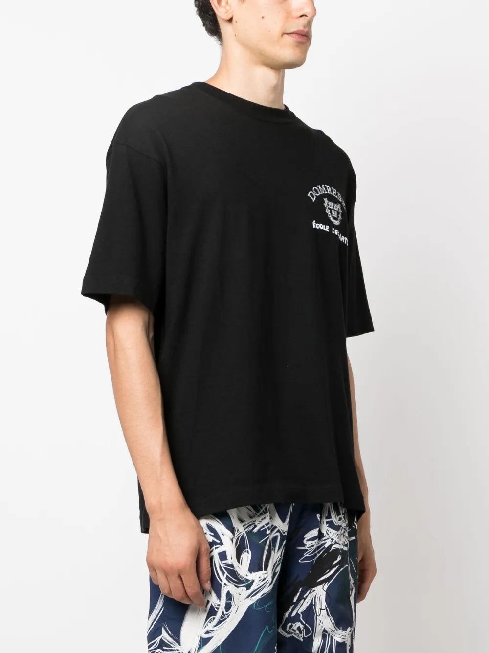 Domrebel Graphic-print Cotton T-shirt In Black