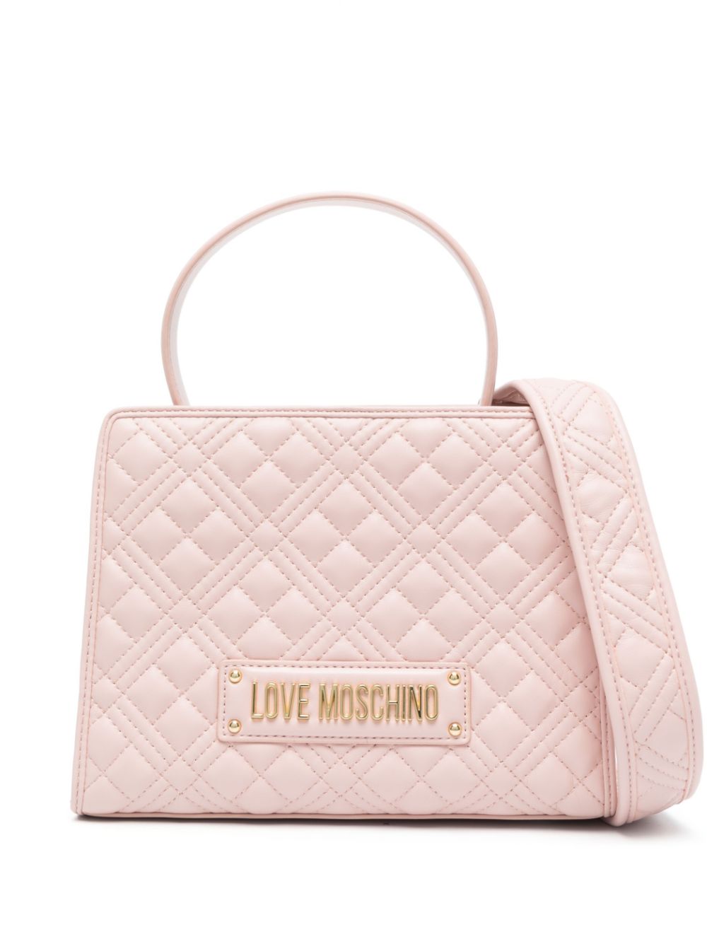 Love moschino discount quilted trapeze tote