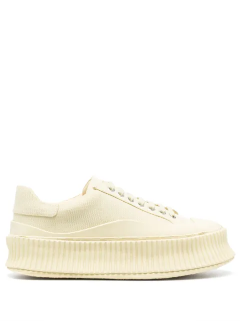 Jil Sander lace-up panelled sneakers