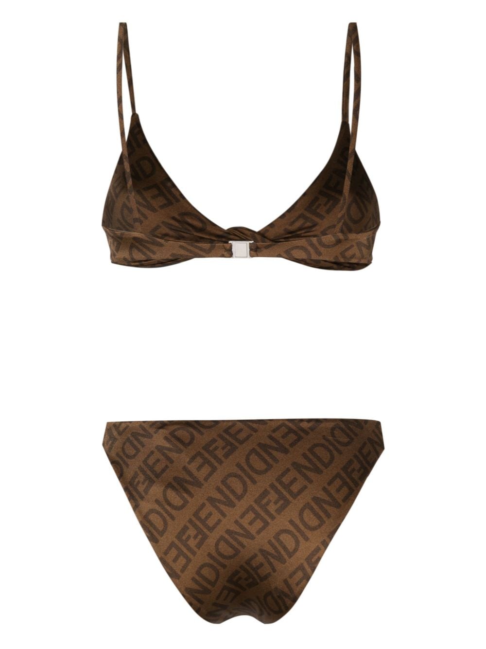 FENDI Bikini met logoprint - Bruin