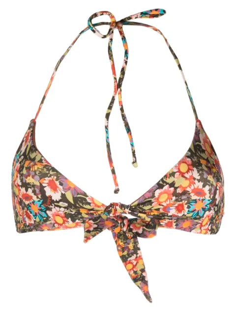 SIEDRES top de bikini con estampado floral y cuello halter