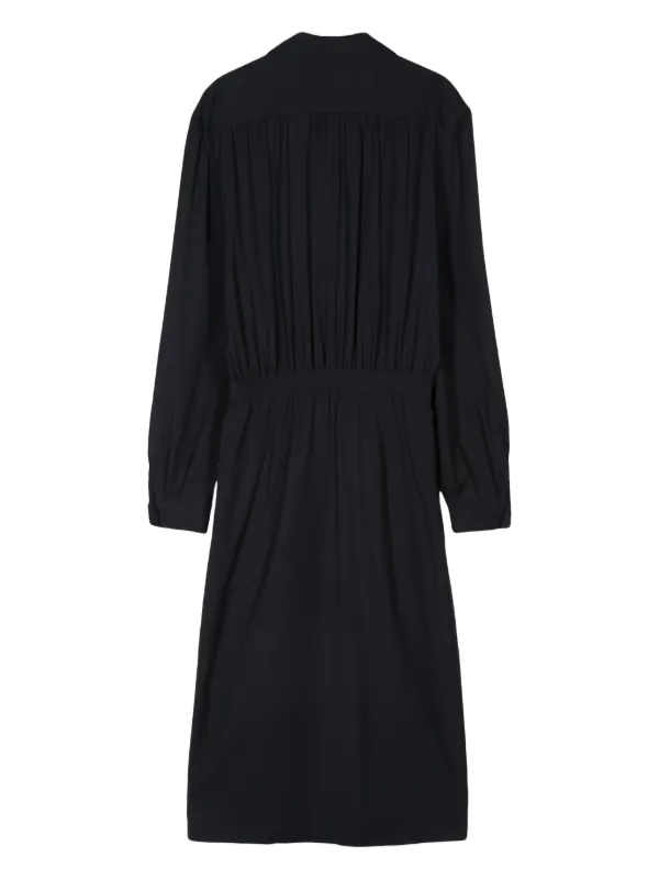 Valentino Garavani Pre-Owned 1970s Wollen midi-jurk Blauw