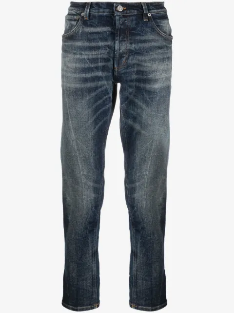 DONDUP whiskering-effect cotton jeans