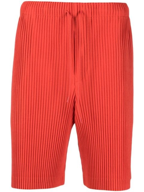 Pleats Please Issey Miyake low-rise drawstring pleated shorts
