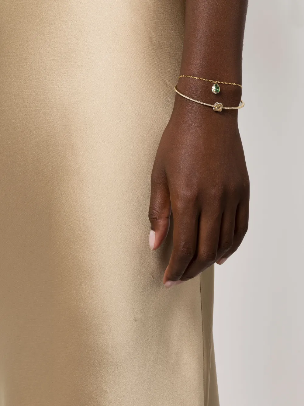 Swarovski Stilla crystal-embellished bangle - Goud