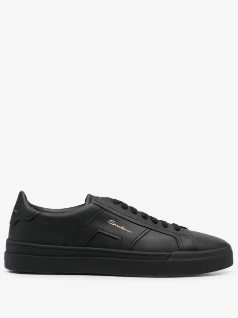 Santoni leather low-top sneakers