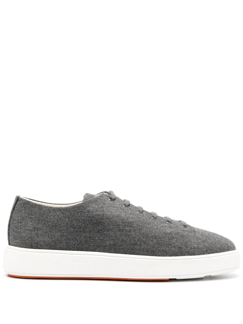 Santoni logo-patch lace-up sneakers Grey