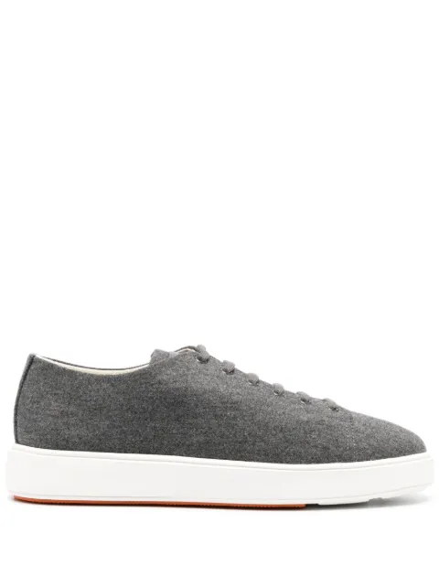 Santoni logo-patch lace-up sneakers