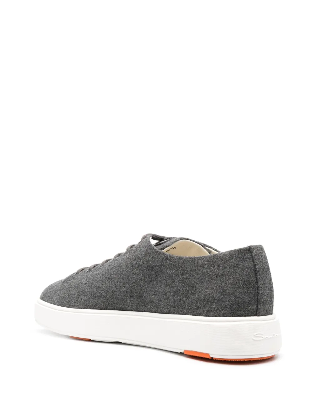 Santoni logo-patch lace-up sneakers Grey