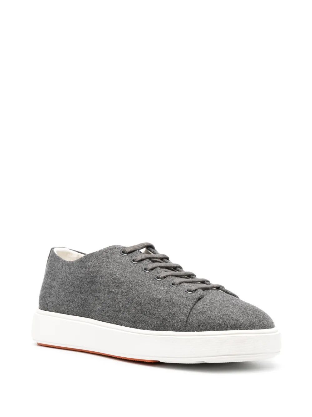 Santoni logo-patch lace-up sneakers Grey