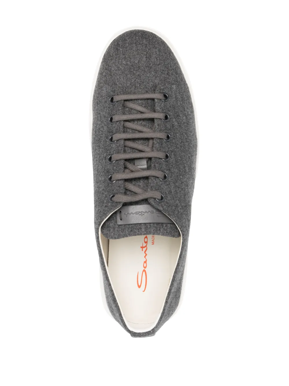 Santoni logo-patch lace-up sneakers Grey