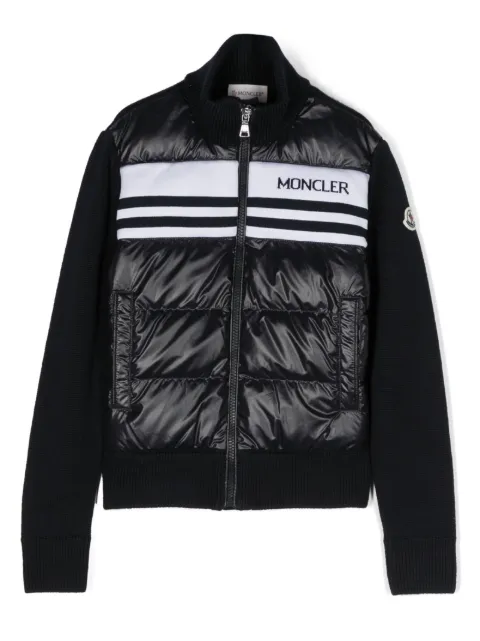 Moncler Enfant logo-intarsia padded jacket