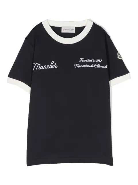 Moncler Enfant logo-embroidered cotton T-shirt