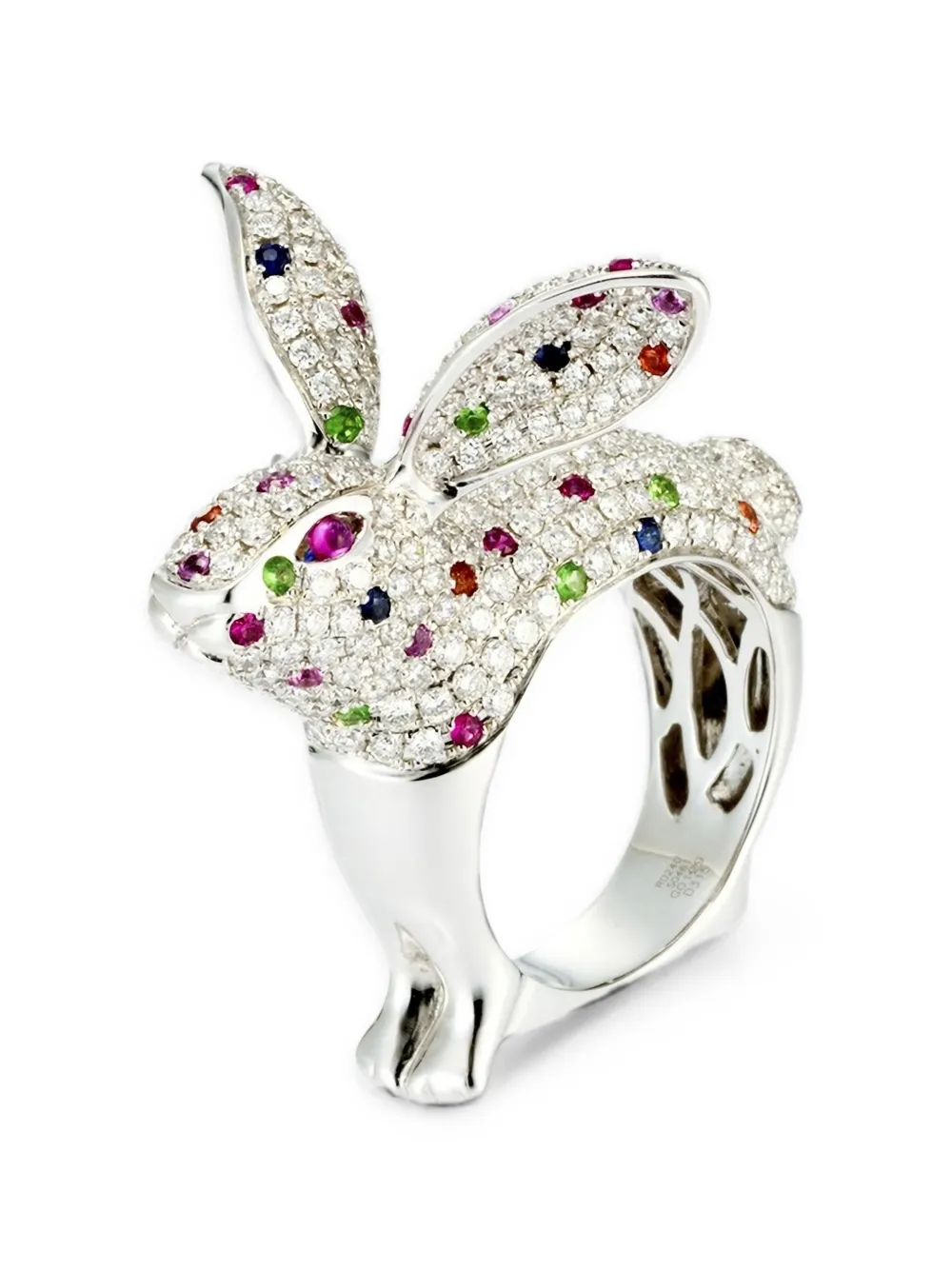 Mio Harutaka Bunny diamond and sapphire ring