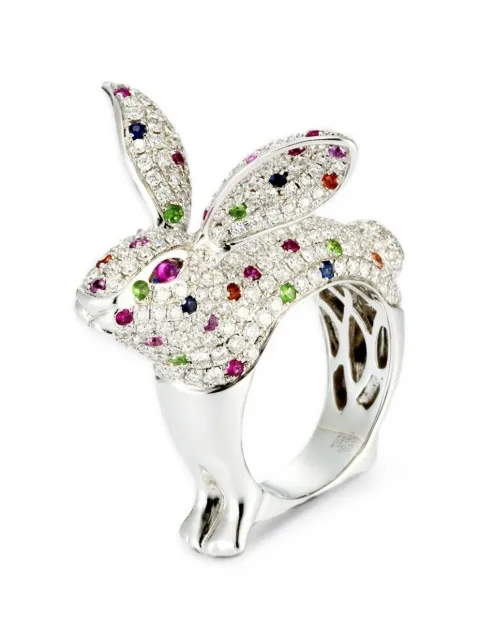 Mio Harutaka Bunny diamond and sapphire ring
