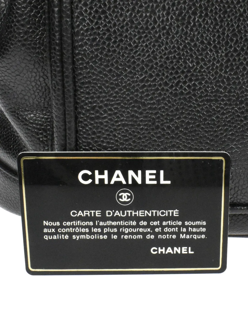 CHANEL Pre-Owned - 1995 drawstring bucket bag - women - Caviar Leather - One Size - Black 4