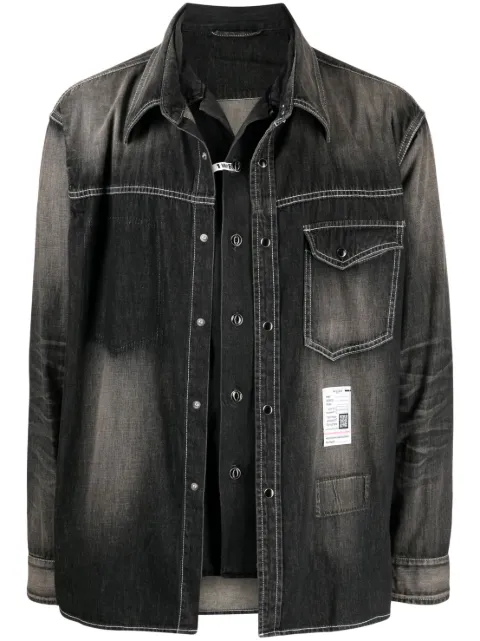 Maison Mihara Yasuhiro ロゴパッチ デニムシャツ