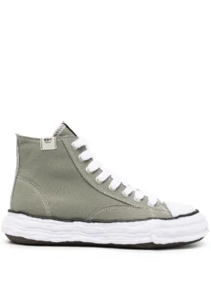 Maison MIHARA YASUHIRO high-top raw-cut Sneakers | White | FARFETCH CA