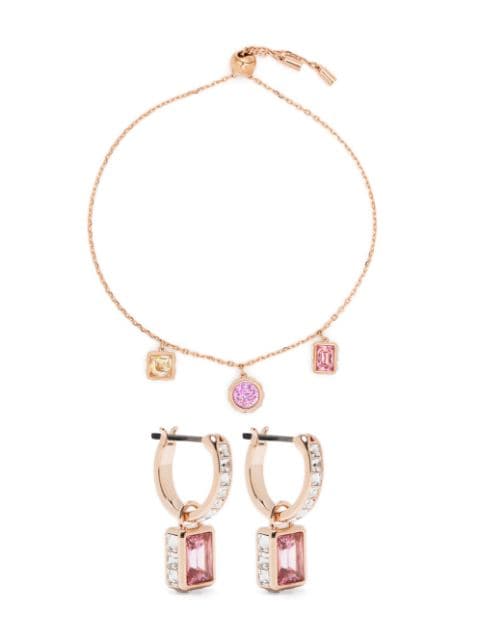 Swarovski Stilla crystal-embellished bracelet and earrings set