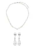 Swarovski Mesmera crystal-embellished set - White