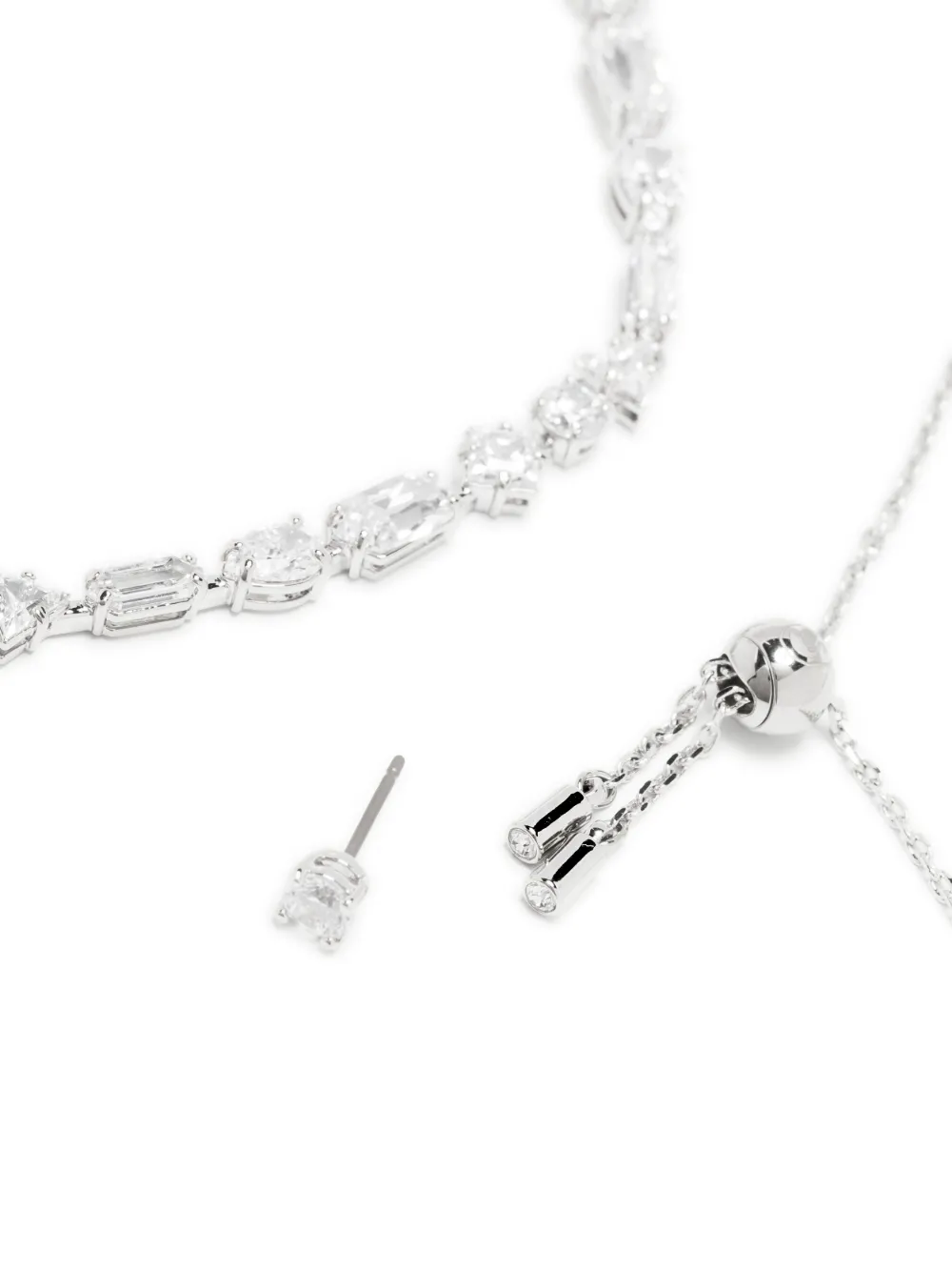Swarovski Mesmera Crystal-embellished Three-piece Set In Silber