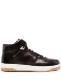 Santoni logo-print high-shine finish sneakers - Purple