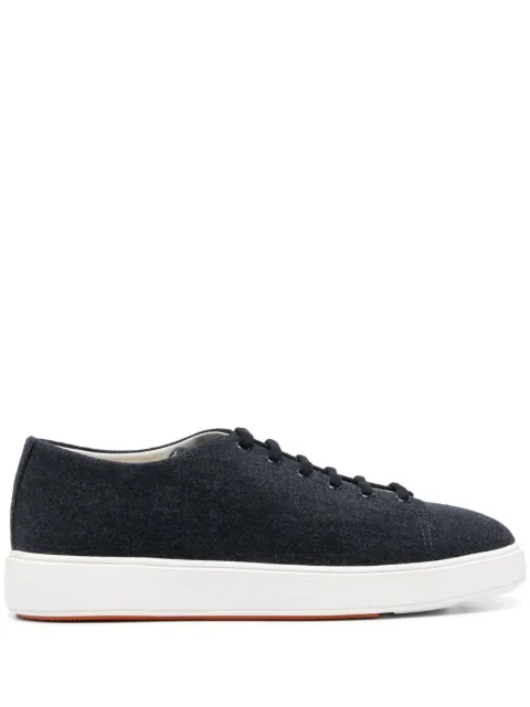 Santoni logo-patch lace-up sneakers