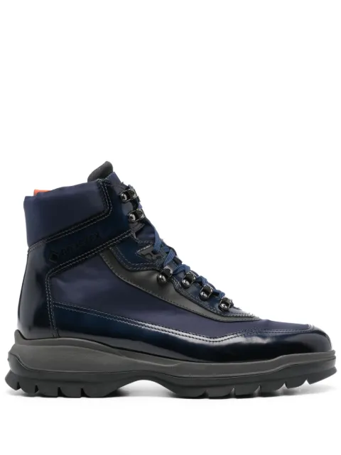 Santoni panelled lace-up boots