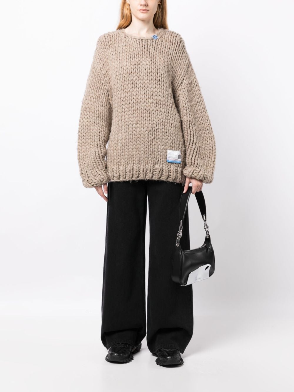 Shop Miharayasuhiro Chunky-knit Pullover Jumper In Brown
