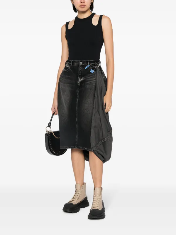 Maison MIHARA YASUHIRO Circle デニムスカート | ブラック | FARFETCH JP