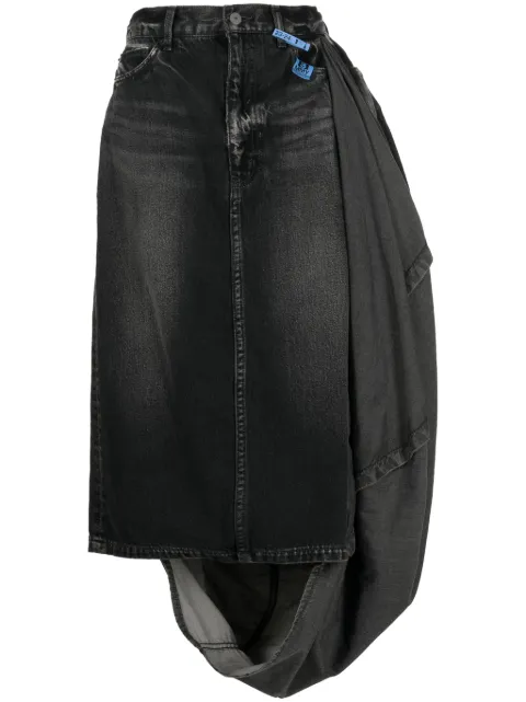 Maison MIHARA YASUHIRO Circle washed denim skirt