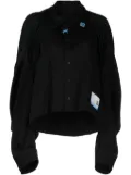 Maison MIHARA YASUHIRO logo-patches panelled cotton shirt - Black