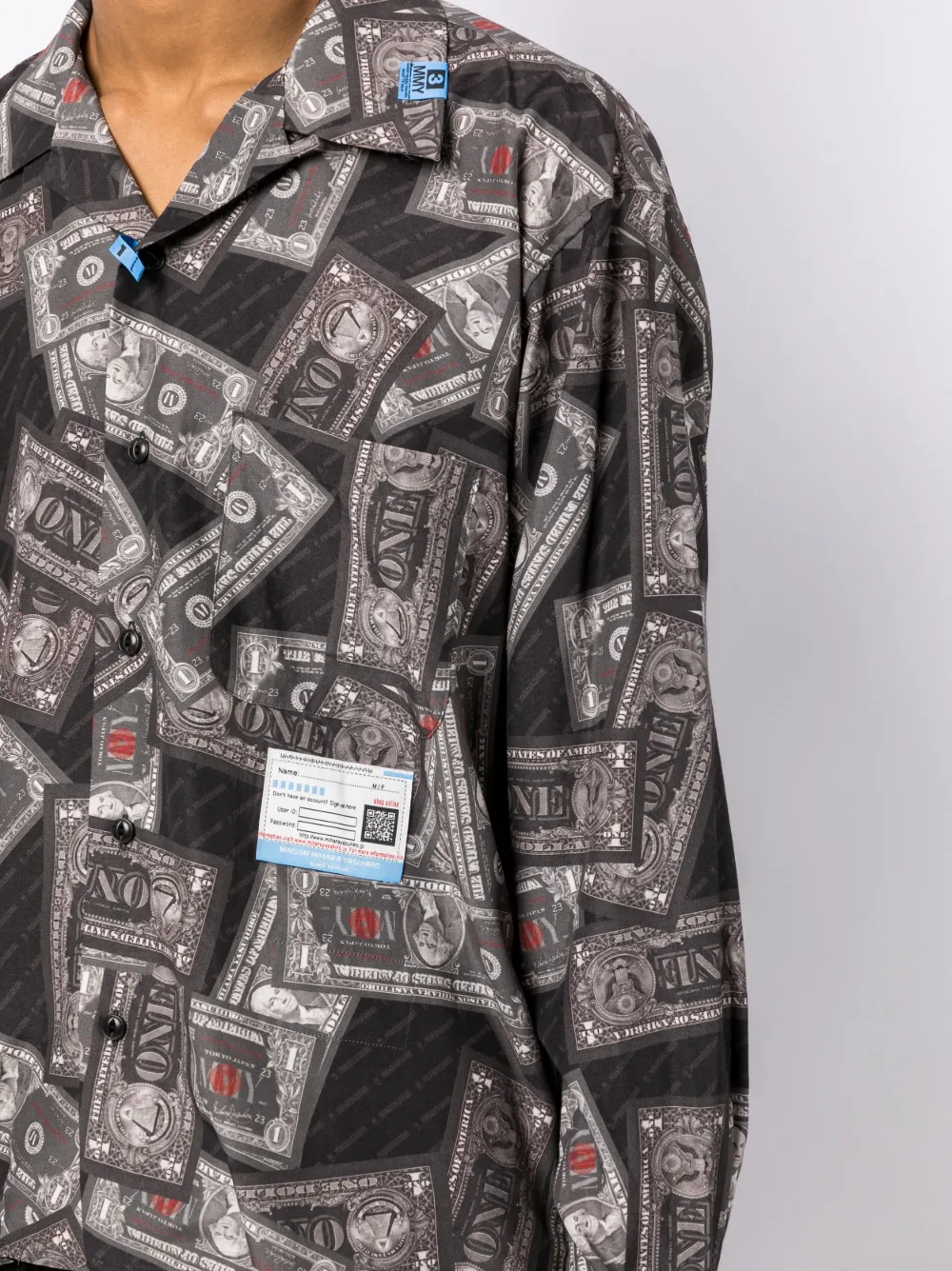 Maison MIHARA YASUHIRO Dollar Bill long-sleeve Shirt | Grey