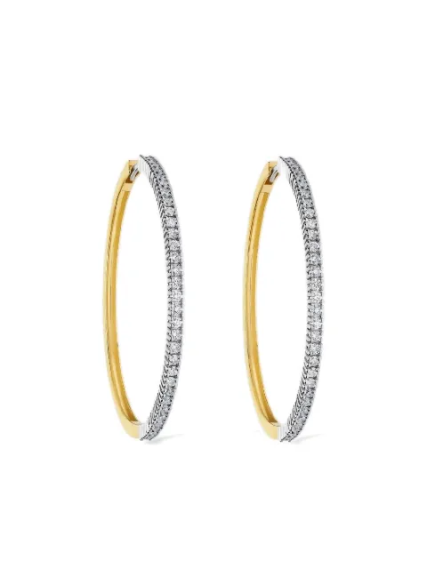 Delfina Delettrez 18K white and yellow gold hoop earrings