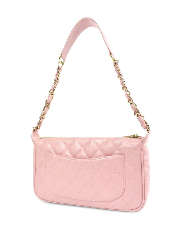 Chanel Chanel Timeless Pink Quilted Caviar Leather CC Logo Chain