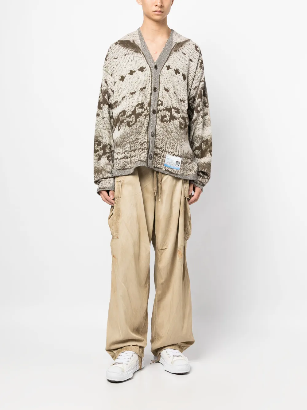 Maison Mihara Yasuhiro Vest met logopatch - Bruin