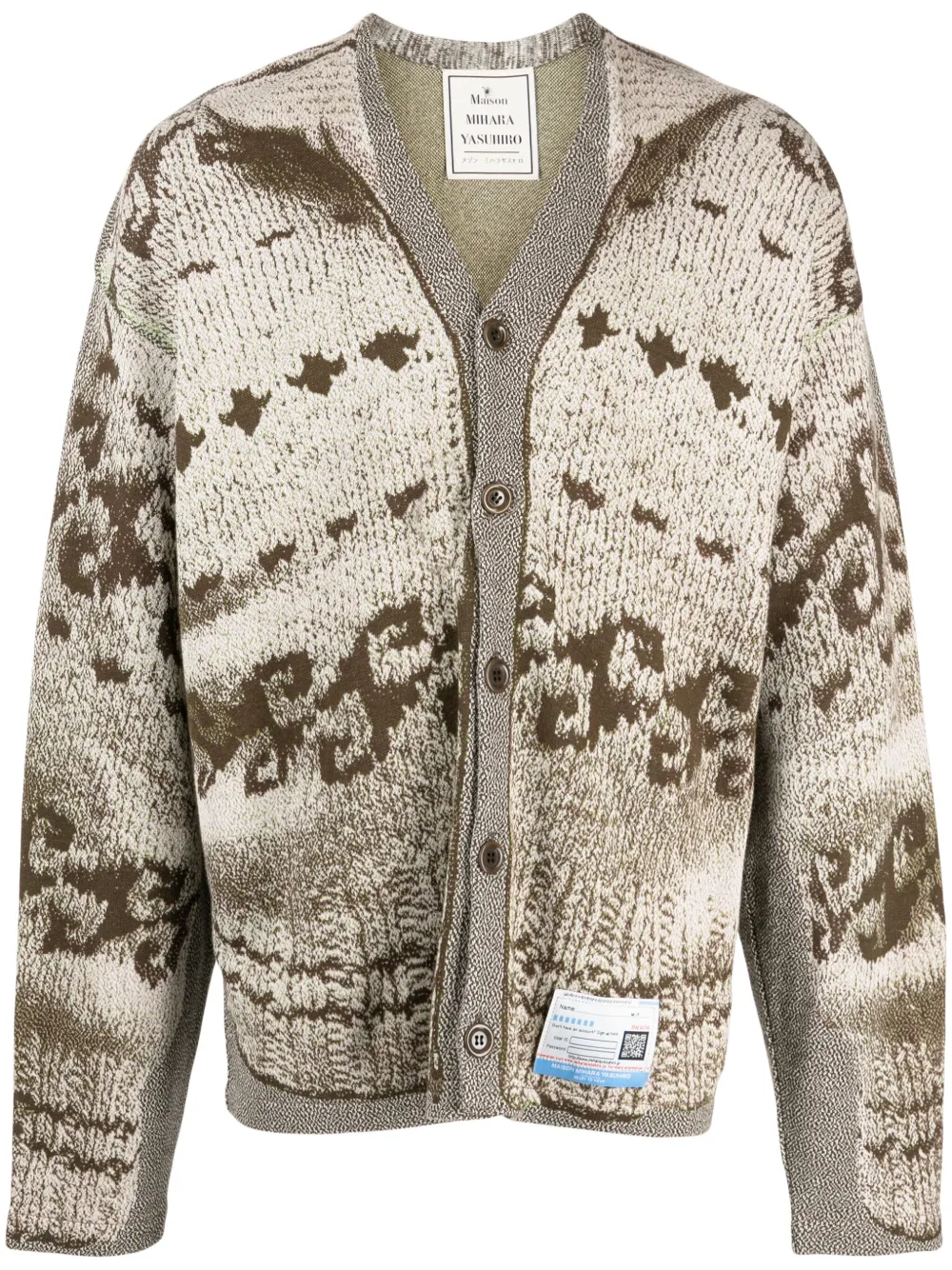 SUNFADED KNIT CARDIGAN(FREE GREY): Maison MIHARA YASUHIRO