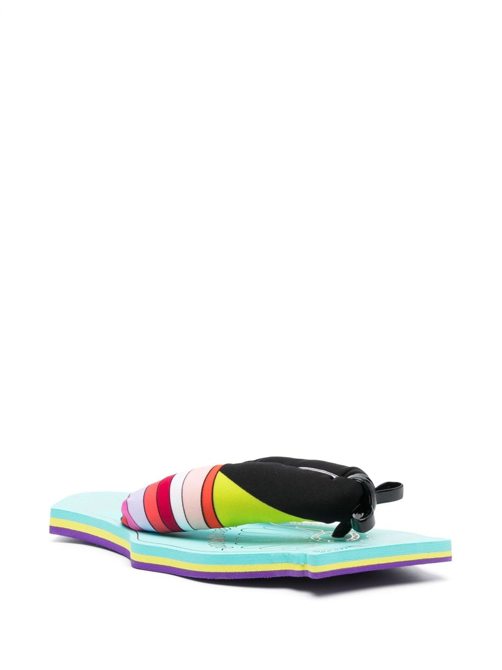 PUCCI striped open-toe flip flops - Blauw