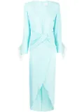 NERVI Ada plunge-neck gown - Blue