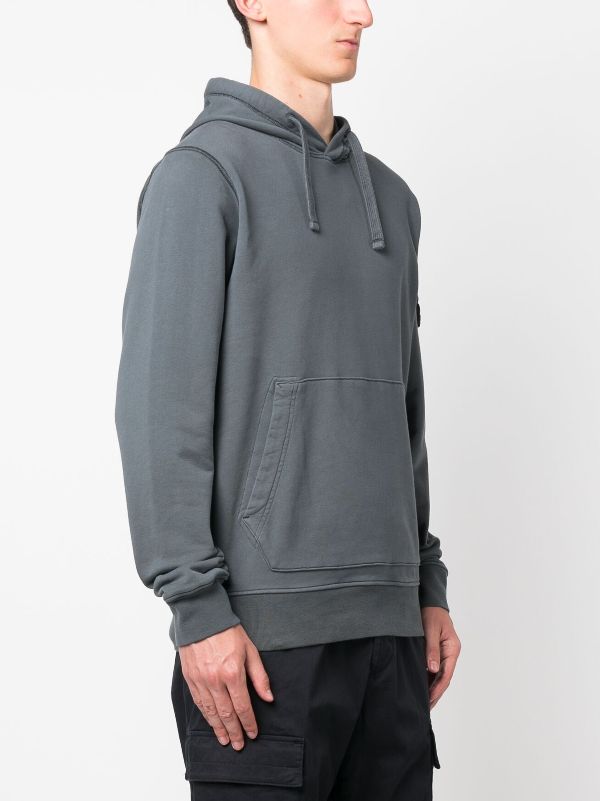 Stone Island Compass-patch Cotton Hoodie - Farfetch