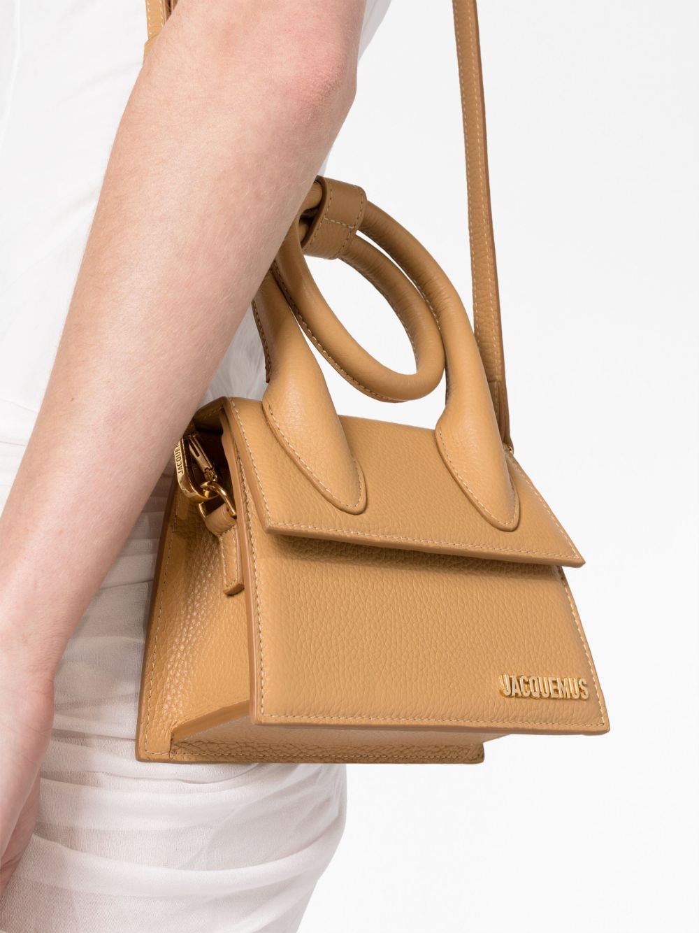 Shop Jacquemus Le Chiquito Tote Bag In Brown