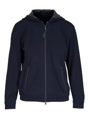 BRUNELLO CUCINELLI モニーレジップアップパーカー Brunello Cucinelli ジップアップ パーカー | ブルー | FARFETCH JP