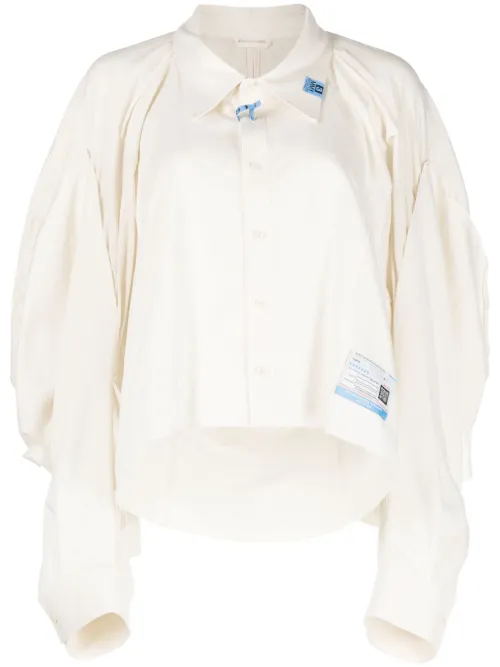 Chemise en coton à patch logo - Maison MIHARA YASUHIRO - Modalova