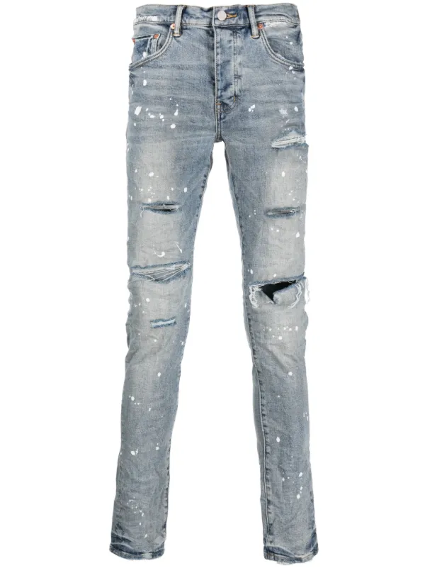 Purple Brand monogram-print straight-leg Jeans - Farfetch