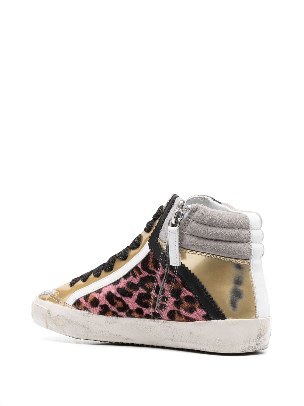 Philippe Model Paris leopard-print Panelled Leather Sneakers - Farfetch