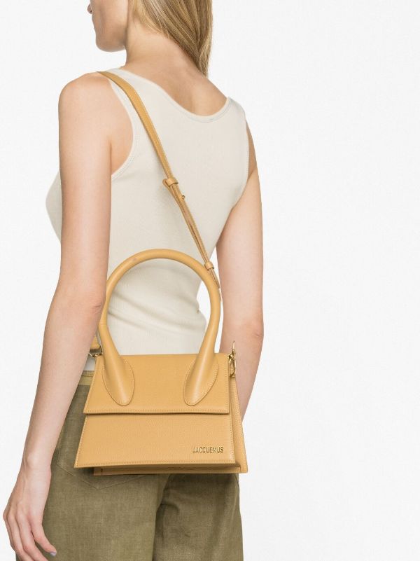 Luxury handbag - Jacquemus Le grand Chiquito bag in orange leather